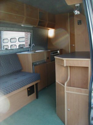 Sprinter conversion - kitchen view