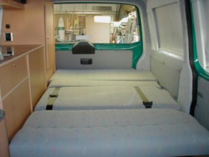 VW T5 seating bed