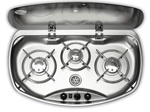 Smev 8463 - 3 Burner Hob  with Glass Lid